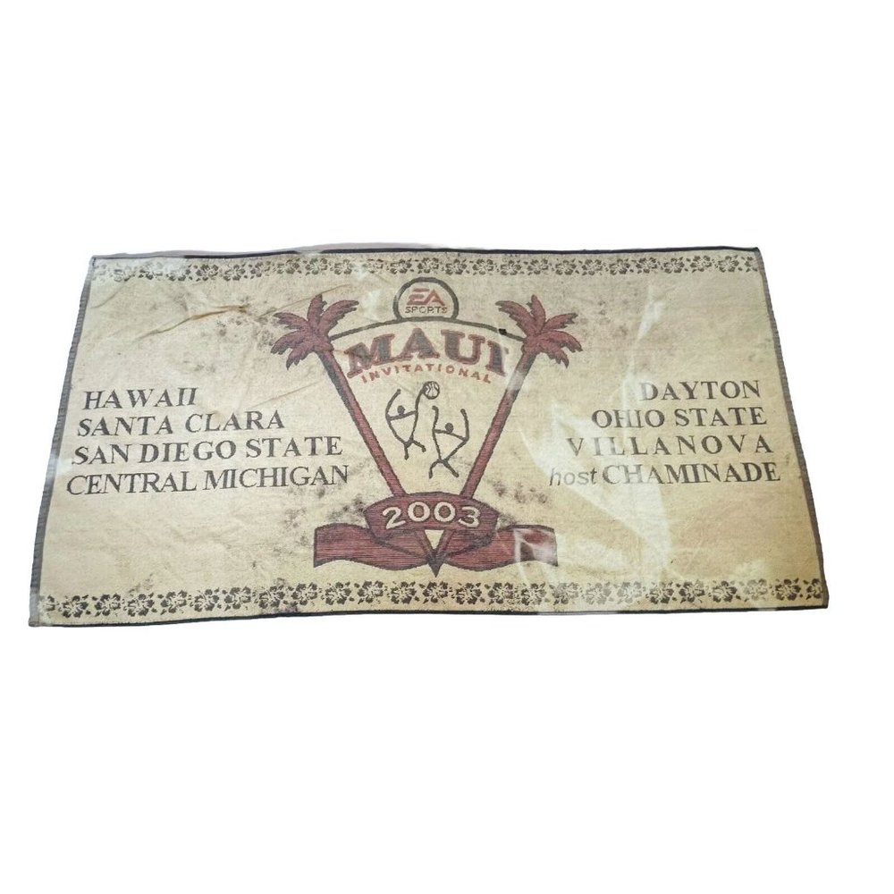 Vintage 2003 Maui Invitational Towel EA Sports College Pinecrest Towel Damaged